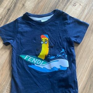 Fendi boy surfing banana T-shirt 24mo